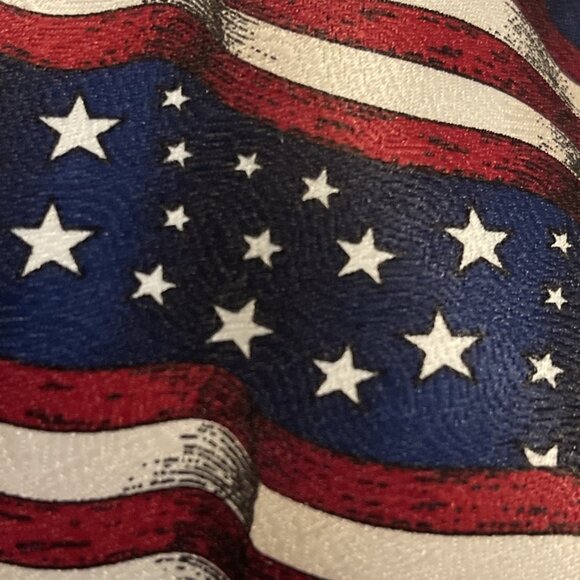 One America Men's Necktie Tie Silk Satin American‎ Flag All Over Made USA 56" - Picture 2 of 10